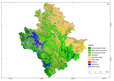 Land Cover Land Use Types in Shimoga district